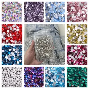 Wholesale High Quality Non Hotfix Rhinestone Diamond Strass Flatback Glass Crystal Rhinestones Bulk For Cloth DIY Crafts