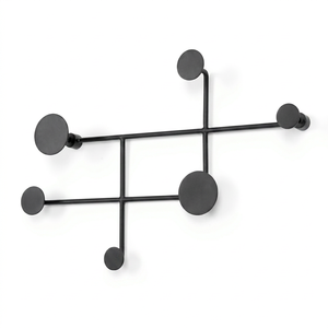 Perchero de Pared Metálico Moderno con Múltiples Ganchos, Organizador Decorativo para Entrada, Baño, Dormitorio, Perchero Colgante, Ahorro de Espacio - Product Image 1