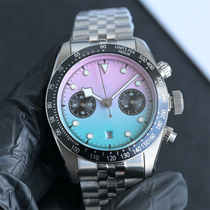 Reloj Deportivo de Lujo OEM Swiss Tudors Blakens Chronograph con Movimiento 7750, Diseño Panda Rosa, Fábrica C/ZF, Cristal de Zafiro Luminoso - Product Image 4