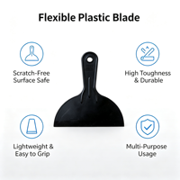 Kit de spatules triangulaires industrielles en plastique souple de tailles variées, outil de décollage de décalcomanies et de distribution de colle, pack de grattoirs multi-usages
