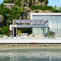 Pergola Hooeasy OEM Factory, auvent extérieur en aluminium, pergola électrique rétractable, toit en PVC pliable