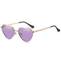 Lunettes de soleil polarisées en métal colorées de haute qualité en forme de cœur