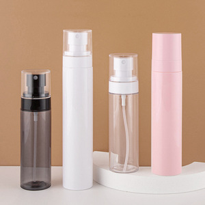 Botella de Spray Transparente y Negra con Pulverizador Fino de 100 ml con Cabezal Dosificador para Viaje, Hidratante Corporal, Grado Cosmético - Product Image 1