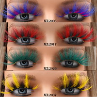 Prix de gros 8d Strip 16mm cils de vison 3d boîte à cils bouclés effet peluche vison avec votre propre logo