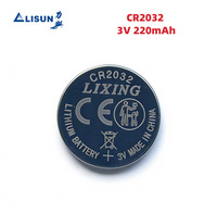 Pile bouton au lithium LiMnO2 CR2032 3V 220mAh pour carte mère d'ordinateur CE CB, télécommandes, jouets et balances électroniques
