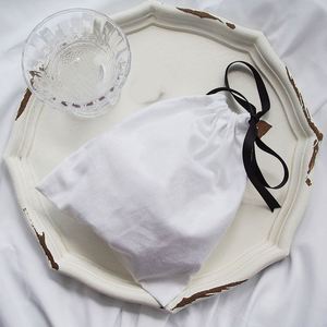 Recyclable Cotton Canvas <b>Drawstring</b> <b>Bag</b> 8x10CM & 10x15CM Sizes with Rope Handle for Storage Packaging Eco-Friendly Shopping <b>Bags</b> - Product Image 1