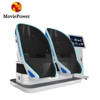Máquina de Realidad Virtual para Parque Temático, Montaña Rusa, Videojuego, Simulador de Movimiento para 2 Jugadores, Silla VR Tipo Huevo, Máquina Arcade, Simulador de Juego 9D VR