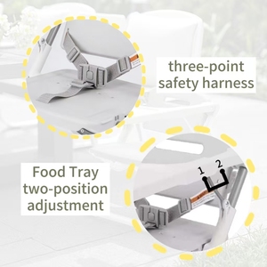 Chaise d'appoint portable moderne et minimaliste pour bébé, respirante, <span class=keywords><strong>confortable</strong></span>, réglable en hauteur, siège souple et pliable pour repas - Product Image 4
