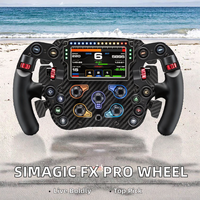 Volante de Carreras Simagic FX PRO de Fibra de Carbono con Pantalla de 4.3 Pulgadas, Controlador de Juego Profesional Inalámbrico de 2.4GHz Compatible con PC