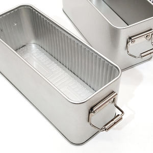 कस्टम ऑफसेट मुद्रित आयत टिरामिसू धातु टिन कंटेनर खाद्य ग्रेड केक कैंडी कुकीज़ लॉक सैंडविच पिज्जा पैक - Product Image 4