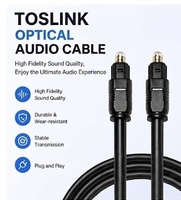Câble audio numérique à fibre optique Toslink plaqué or OD4.0mm 1M avec connecteur DVI pour lecteur DVD, haut-parleur et HDTV
