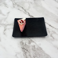 Assiettes en mélamine noire gravées en gros – Vaisselle promotionnelle écologique en mélamine noire pour gâteaux
