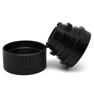 Jiyan Oem Fabriek Directe Prijs Aluminium Zwart Geanodiseerde Camera Lens Assemblage Cnc Draaibank Machine-Onderdelen