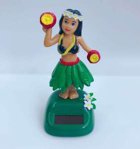 New Solar-Powered Swinging Hawaiian Girl ABS <b>Car</b> <b>Ornament</b> Creative Cartoon Toy <b>Car</b> Decoration Gift - Product Image 6