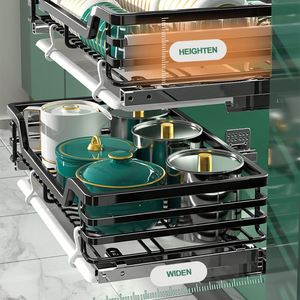 Factory Direct Heavy Duty <b>Kitchen</b> Cabinet Drawer Pull Out Sliding <b>Pantry</b> Shelves Drawer Storage Organizer Basket for <b>Kitchen</b> - Product Image 3