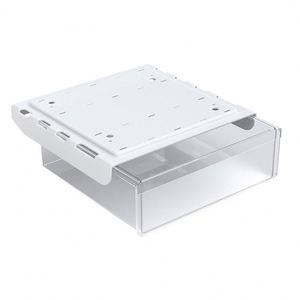 Punch Free Desk <b>Drawer</b> Storage Box, Bookshelf, Hidden Storage Rack Under Computer Desk, <b>Plastic</b> Desk <b>Drawer</b> - Product Image 1