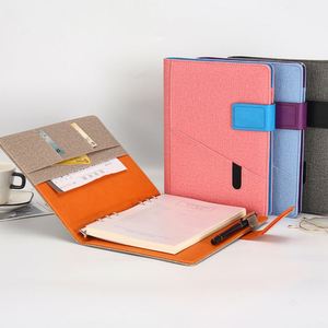 Exquisito Cuaderno de Cuero PU Tamaño A5, Diario Personalizado, Planificador, Papelería Multifuncional, Multicolor, Hojas Sueltas, Cierre Magnético - Product Image 3