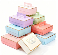 Boîte d'expédition en papier kraft portable à faible MOQ pour cadeaux, mariages, fêtes, emballage de gâteaux, impression personnalisée, pour chips, sushis, écologique, vente en gros