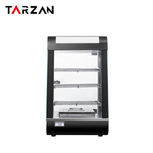 Gabinete de calentamiento de acero inoxidable Gabinete caliente Gabinete de hamburguesa Restaurante comercial biselado de ángulo recto negro - Product Image 3