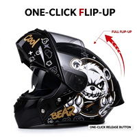 Casque de moto modulable intégral CQPJ avec logo personnalisé, certifié DOT 3C, unisexe, pour la conduite et les trajets quotidiens
