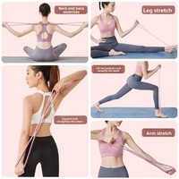Directo de Fábrica: Dispositivo de Tensión de 8 Caracteres, Cinturón de Tensión para Hombros Abiertos y Espalda Delgada, de Látex, Unisex, para Fitness, Yoga y Estiramiento de Brazos