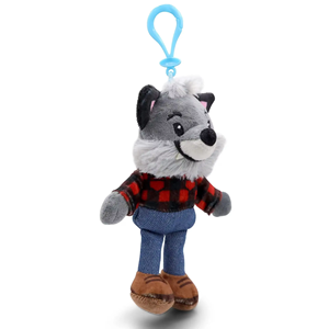 UYEAH OEM/ODM Llavero de Peluche de Lobo Gris Personalizado con Diseño de Logotipo Personalizado para Todas las Edades - Product Image 4