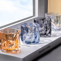 Verre à whisky torsadé, sans pied, sans couvercle, de forme irrégulière, couleur unie, pour la maison et le bar, idéal comme petit cadeau pour la vente en gros