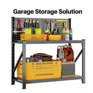 יחידות מדפים ממתכת לאחסון במוסך ובבית, מדפים ומערכות אחסון מפלדה עמידה לחיסכון במקום וארגון - Product Image 2