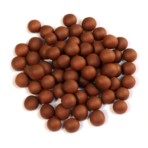 Perline ILAN da 10 mm, opache e lisce, colore caffè, per la creazione di gioielli - Product Image 2