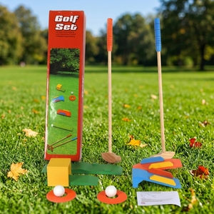 Ensemble de <span class=keywords><strong>mini</strong></span>-<span class=keywords><strong>golf</strong></span> en bois <span class=keywords><strong>pour</strong></span> enfants, <span class=keywords><strong>jeu</strong></span> de sport d'extérieur et d'intérieur, entraînement au putting et à la balle, idéal <span class=keywords><strong>pour</strong></span> la cour, la pelouse, le <span class=keywords><strong>jardin</strong></span>, amusement estival - Product Image 1