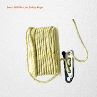 Kit de Corde de Sécurité d'Auto-Évacuation d'Urgence, Sac Banane Multifonctionnel, Corde d'Évasion Légère pour la Lutte Contre l'Incendie