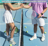 Raquetas de tenis al aire libre con adecuado para principiantes y profesionales con 4 pelotas de tenis 4 bandas para el sudor y 1 bolsa de tenis