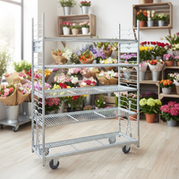 Chariot de serre robuste à roues, galvanisé à chaud, chariot danois pliable et portable, réglable, avec outils en fil métallique, OEM