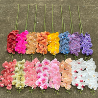Usine en gros 3D Phalaenopsis papillon artificiel rose clair orchidée fleur décoration de la maison haut de gamme Arrangement de fleurs