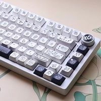 Clavier mécanique de jeu à 130 touches, thème lapins et carottes, profil FA, disposition ANSI/ISO, touches PBT DYE-SUB personnalisables en couleur