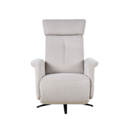 Fauteuil inclinable pivotant en tissu doux électrique avec appui-tête, canapé inclinable pour salon, maison, appartement