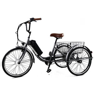 Bicyclette électrique 36V à batterie au lithium, frein à disque avec cadre en acier à haute teneur en carbone, moteur de moyeu avant, support arrière, 24 pouces - Product Image 4