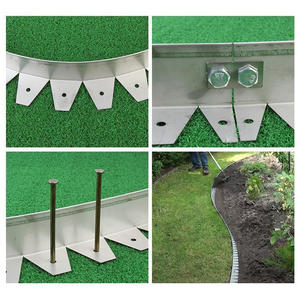 Bordure de jardin rectangulaire en acier inoxydable 304 de haute qualité Sunsbuild, bordure métallique pour aménagement paysager, pelouse extérieure, flexible, résistante à la rouille - Product Image 4