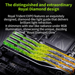 G. SKILL 32GB (16Gx2) DDR5 6000MHz Desktop <b>Memory</b> <b>Stick</b> Royal Halberd EXPO Edition RGB Silver/C28 Specially Engineered - Product Image 5
