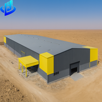 Estructura de Acero Prefabricada para Almacenes, Talleres, Fábricas, Cobertizos Industriales, Edificios de Estructura de Acero para Proyectos en el Medio Oriente
