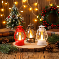Lanterne miniature rétro en forme de cheval, décoration d'intérieur, lampe à bougie électronique pour Halloween, mini lanterne en forme de cheval