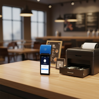 Printer Resi/Label POS PDA Symcode Android 12 Genggam Termal Monokrom Pemindai Barcode 2D Pembaca NFC