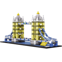 Set de Construcción de Bloques Miniatura Challenge 1:72, Modelo de Puente de Londres de Lujo en Plástico ABS, Juguete Electrónico, Regalo de Cumpleaños