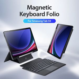 Rekomendasi untuk Samsung Galaxy Tab S9 DUX DUCIS DK Floating Magnetic Keyboard + Leather Tablet Case dengan Holder - Product Image 2