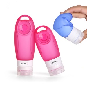 Botellas dispensadoras de silicona para viaje de 89 ml con ventosa para loción y acondicionador - Product Image 1