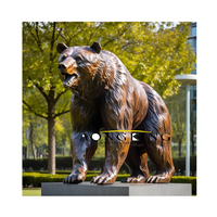 Usine promotionnelle professionnelle fonderie jardin Bronze ornement grande Bronze combat ELK Sculpture