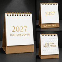 Nouveau Calendrier de Bureau Minimaliste 2027 en Papier Kraft, Ornement Créatif de Bureau, Carnet de Suivi de l'Autodiscipline, Calendrier Annuel pour le Travail de Bureau