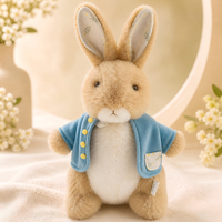 Peluche de collection Peter Rabbit Floral Meadow Art Toy, Madame Lapin Flopsy, PVC, polyester, accessoires, 38 cm, décoration pastorale vintage