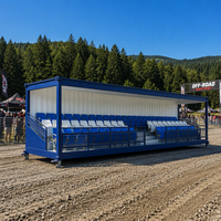 Conteneur tribune préfabriqué en acier moderne de 20 et 40 pieds avec sièges pliables et auvent pour stade sportif