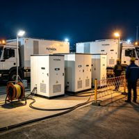 Système de stockage d'énergie industriel et commercial YUTANDA à refroidissement liquide 261 kWh LiFePO4, armoire de stockage d'énergie BESS, système de batterie solaire compatible avec le réseau